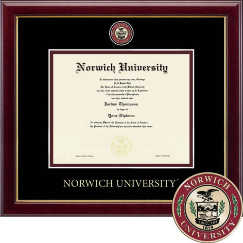 Norwich University 11 x 17 Masterpiece Diploma Frame